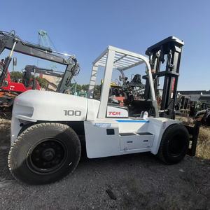 中古<span class=keywords><strong>TCM</strong></span> FD100 10トンミニフォークリフト、エンジンポンプ＆モーター搭載-日本製低稼働時間、テスト済み認定済み、上海中国ヤード在庫あり - Product Image 5