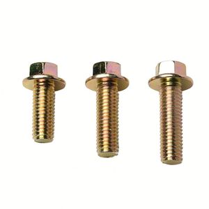 Pernos Hexagonales de Acero al Carbono Grado 4.8 8.8 10.9 M3 M4 M5 M6 M8 M10 M12 M14 M16 M48 DIN931 DIN933 con Cabeza Hexagonal Zincada Amarilla - Product Image 1