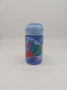 Factory Wholesale 360ML BPA Free Kids Leak Proof Water Bottle with Silicone Straw Spout Dust-Proof Flip <b>Lid</b> - Product Image 4