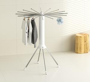 رف تجفيف الملابس القابل للطي والدوران مع عجلات لعام 2024، حامل ثلاثي القوائم قابل للطي والسحب - Product Image 5