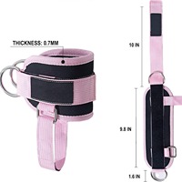 Accessoire de fitness pour rack de musculation réglable pour l'entraînement des fessiers, avec attache de cheville en fibre de polyester, boucle de pied pour bande de résistance et sangle de cheville