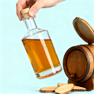 Botellas de Vidrio Personalizadas de Lujo para Licores de 500 ml, 700 ml, 750 ml, Diseñadas para Tequila, Ron, Whisky, Vodka, Ginebra, con Tapones de Corcho de Calidad - Product Image 3