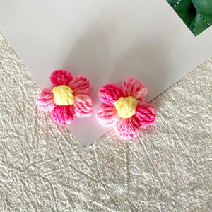 Fiore Colorato all'Uncinetto Fatto a Mano, Circa 4cm-4.5cm, per Accessori Fai-da-Te come Fermagli per Capelli e Abbigliamento, Più Voluminoso Rispetto al <span class=keywords><strong>Normale</strong></span> - Product Image 6