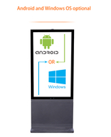 Kiosco de Pantalla Táctil para Exteriores con Panel de Aluminio para Parques, Reproductor de Anuncios 4K, Tótem Digital con Pantalla IP65 Resistente al Agua para Ascensores
