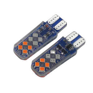 Xe & Xe Máy Led đôi màu Flash T10 Silicone 2025 16smd Red & Blue Flash Burst ánh sáng rộng chỉ số ánh sáng - Product Image 2