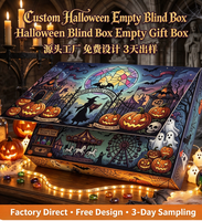 Boîte Cadeau Rectangulaire Jetable Personnalisée pour Halloween, Emballage de Poupée Horreur Surprise, Épaisseur 1mm, Estampage à Chaud