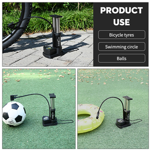 Pompe à pied manuelle portable BAIMEI haute pression en <span class=keywords><strong>acier</strong></span> pour pneus de voiture, moto et vélo 120 PSI - Product Image 5