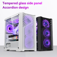 AntarcChill Easy-install Design Computer Case M-ATX / Mini-ITX Gaming Tower Tempering Glass Side Plate Computer PC case White
