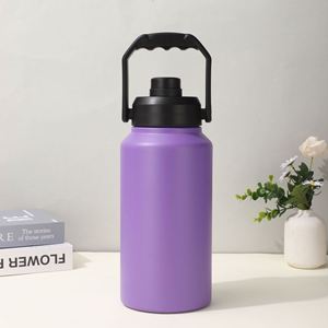 Bouteille d'eau de camping 64 oz en acier inoxydable, seau à glace isotherme sous vide, thermos portable 128 oz avec couvercle - Product Image 6