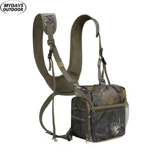Mydays Tech Camouflage Design Versatile Use Breathable Adjustable Strap Easy Open Binocular Bag for Hunting Travelling Birding
