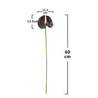 Feuilles d'Anthurium artificielles miniatures en plastique imprimées en 3D haute simulation, écologiques et durables, pour décorations florales de mariage et de Noël