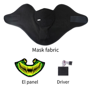 Nuova Maschera LED Colorata con Denti Luminosi Attivati dal Suono per Feste <span class=keywords><strong>di</strong></span> <span class=keywords><strong>Halloween</strong></span>, Taglia Unica, 6 Colori in PVC - Product Image 2