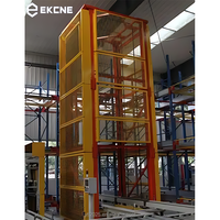 Vente directe usine : Monte-charge hydraulique industriel sur mesure pour centre logistique, à double rail de guidage, capacité 3t, en acier inoxydable