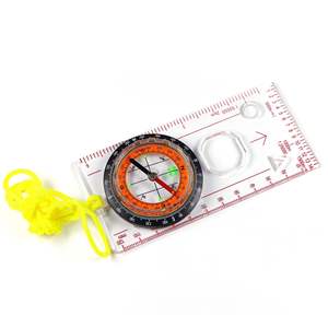 Brújula para exteriores con regla de escala, puntero que brilla en la oscuridad, para camping, navegación y lectura de mapas. - Product Image 2