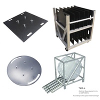 Paire de bases ou plaques supérieures de treillis en aluminium de 12 po x 12 po pour treillis Totem, compatibles avec F34 pour équipement d'éclairage de scène
