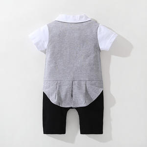 Ensembles de vêtements <span class=keywords><strong>pour</strong></span> bébés, vêtements <span class=keywords><strong>pour</strong></span> enfants de 3 à 18 mois, combinaison formelle <span class=keywords><strong>pour</strong></span> gentleman, noir et blanc, manches courtes, <span class=keywords><strong>barboteuse</strong></span>, smoking <span class=keywords><strong>pour</strong></span> bébé garçon, BBRS-001 - Product Image 3