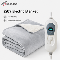 Couverture chauffante lavable en machine 220V, grande taille, en flanelle polaire, couverture électrique