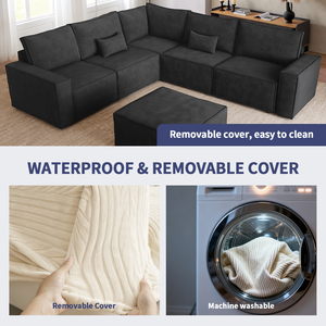 Sofá Cama de Lujo sin Estructura, Comprimido al Vacío, con Esponja de Alta Densidad 28D, Personalizable, para Sala de Estar, MOQ100 - Product Image 5