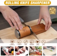 Aiguiseur de couteaux multi-angle portable avec disques de grain #3000-#10000, protège-doigts et sac de voyage pour chefs