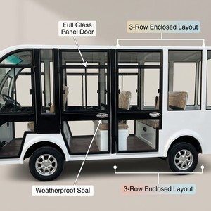 Bus électrique de tourisme 8 places avec porte fermée, moteur AC 4kW, véhicule de navettage touristique pour sites panoramiques, voiturette de golf - Product Image 2