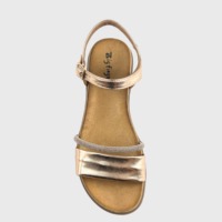 Sandales plates d'extérieur à double bride avec strass, confortables, à boucle de cheville réglable, semelle intérieure en daim souple antidérapante, sandales décontractées d'été