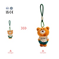 Porte-clés et jouet en peluche personnalisés promotionnels avec design de mascotte d'anime, pour utilisation en fête, conforme à la norme CPSIA, rembourrage en coton PP, taille 11-30 cm