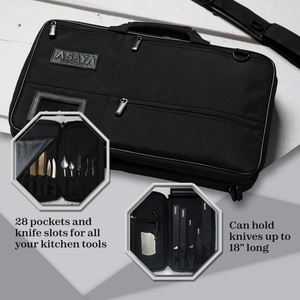 Échantillon gratuit : Sac de transport robuste pour couteaux en polyester, étui organisateur pour ensemble de couteaux, sac de transport pour couteaux de chef en EVA 16 oz - Product Image 6