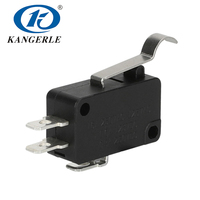 Micro-interrupteur à piston en plastique Chinakel KW3-6A-4A, 2 broches SPDT, certifié TUV/CQC/CE