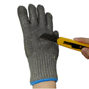 Yeni varış koruyucu eldiven seviye 9 Anti kesim paslanmaz çelik iş eldivenleri mutfak, istiridye Shucking, balık fileto işleme - Product Image 1