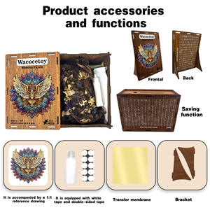 Puzzles en bois 3D personnalisés sur le thème des animaux pour adultes - Jeux de puzzles en gros et ensemble de mini-puzzles 3D sur le thème des animaux - Product Image 4