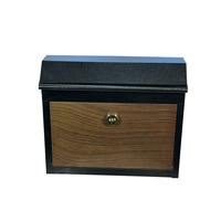 Boîte aux lettres murale en acier galvanisé avec panneau imitation bois, étanche pour extérieur, boîte à colis et lettres antivol, support OEM ODM
