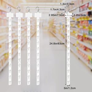 Bottom Price Metal Plastic PP Clips Strips Transparent Plastic Hanging Snack <b>Display</b> Clips Stripss With <b>Hooks</b> - Product Image 1