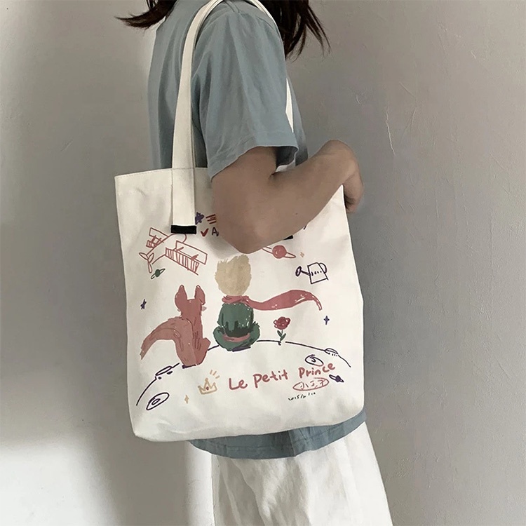 Quick Shipping Recycled Plain Korean Handbag Promotional Cheap High Quality Blank Heavy Canvas Cotton Tote Bag With Custom Logo