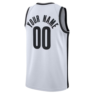 Jersey Basket Pria Brooklyn Custom, Kaos Jahit Bordir, Seragam Remaja, Pakaian Olahraga dengan Logo Hot-press - Product Image 3