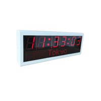Sistema de Reloj para Hospital con Mensaje, 2.3" x 6 Dígitos, Sincronizado con Servidor NTP, Alimentación a Través de Ethernet, Reinicio Automático de Horario de Verano