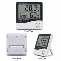 Termómetro Inalámbrico con Pantalla LCD, Registrador de Temperatura, ABS, Clasificación IP65, Interior/Exterior, Ícono de Tendencia, OEM, ODM, 1 Año de Garantía