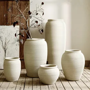 Centres de table d'intérieur à bol rond de plantes Vases en céramique Antique de Style japonais pour mariage