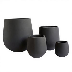 Pot de fleurs en fibre de verre classique minimaliste moderne pour l'intérieur et l'extérieur, pot de fleurs pour jardin, balcon, récipient décoratif pour plantes - Product Image 2