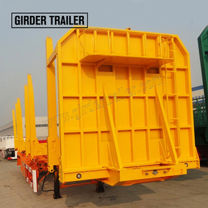 Gebruikt Chinees fabrieksmodel nieuwe drielaagse stalen trekker oplegger semi-trailer Q345B hoofdbalk zwanenhals optie voor houttransport <span class=keywords><strong>60</strong></span> TON - Product Image 6