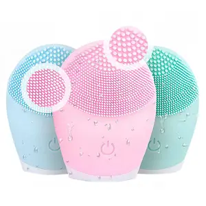 4 In 1 Ultrasonic Pore Skin Care Cleaning Brush Silicone Vibration Electric Facial Cleansing Brush With Box