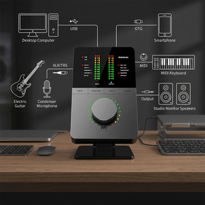 Interface audio MIDIPlus TITAN Q6 REV 2.0 32 bits/192 kHz 14 entrées 14 sorties <span class=keywords><strong>Carte</strong></span> <span class=keywords><strong>son</strong></span> externe professionnelle avec OTG-iMAX pour l'enregistrement en studio - Product Image 1