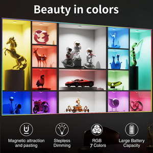 RGB <b>LED</b> Under Cabinet Lighting Kit <b>Color</b> <b>Changing</b> Puck <b>Lights</b> for Kitchen - Product Image 5