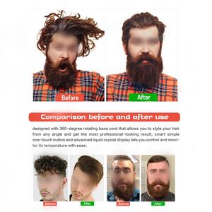 Peigne à lisser électrique pliable pour hommes, <span class=keywords><strong>brosse</strong></span> à barbe à poils en plastique pour hôtel - Product Image 4