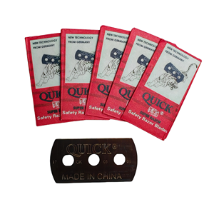 Heetverkopende superkwaliteit scheermesjes met drie gaten, dubbele snede, met Quick Tiger-design, zwart. Productcategorie. - Product Image 1