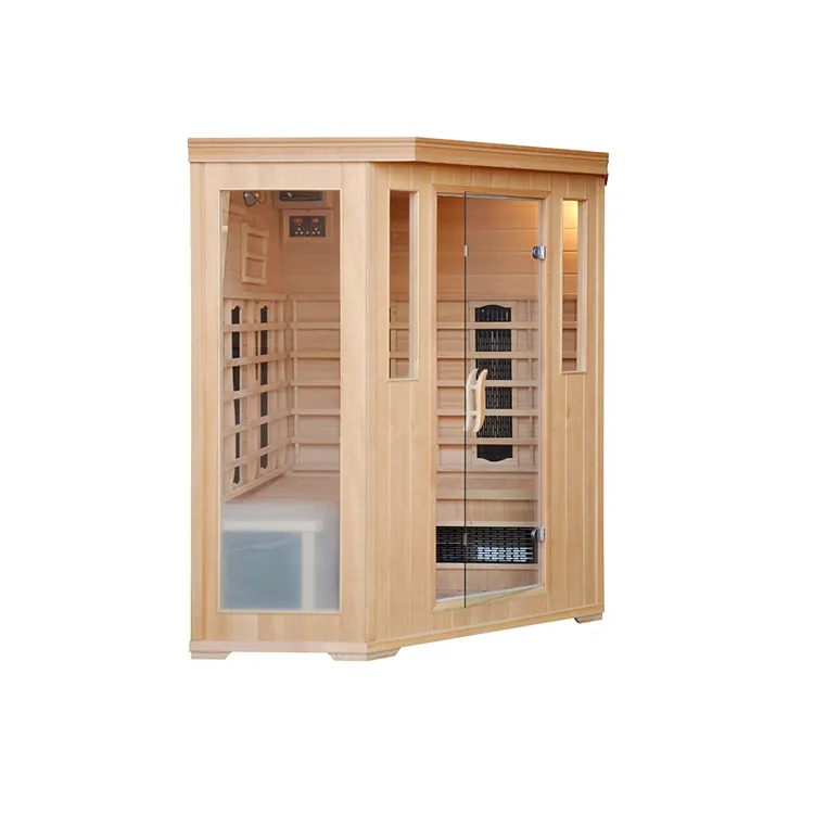Cryo Sauna Single Control Panel 2500W Sauna Holz Fern infrarot Trocken dampf Innen sauna Hemlock Ausrüstung