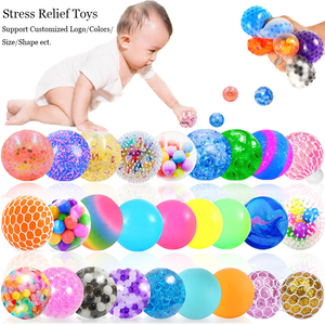 Balle anti-stress légère en TPR colorée au design personnalisé - Jouet sensoriel pour soulager le stress des mains, idéal pour le bureau, pour les enfants de 5 à 7 ans, couleurs personnalisables - Product Image 2
