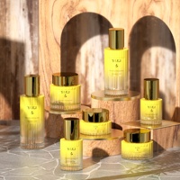 Flacon en verre à émulsion liquide, avec ligne verticale, pour essence, lotion, crème, avec pulvérisateur à pression, flacon séparé