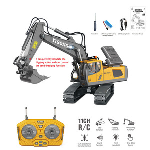 Hợp Kim Kỹ Thuật 2.4G Lớn Máy Xúc <span class=keywords><strong>RC</strong></span> Xe Đồ Chơi 11-Cách Điều Khiển Từ Xa Xe Ủi Đất Cho Bé Trai Cross-Biên Giới Sản Phẩm - Product Image 4