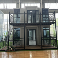 Maison Conteneur Villa de Luxe à Deux Étages Extensible de 40 pieds, Maison Préfabriquée Moderne Entièrement Meublée avec Design Intérieur