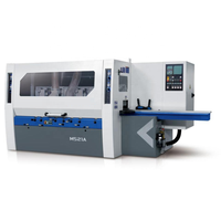 Machine à raboter et à profiler à quatre côtés de norme internationale, 5 têtes, largeur de rabotage de 210 mm pour la production de fenêtres/portes en bois